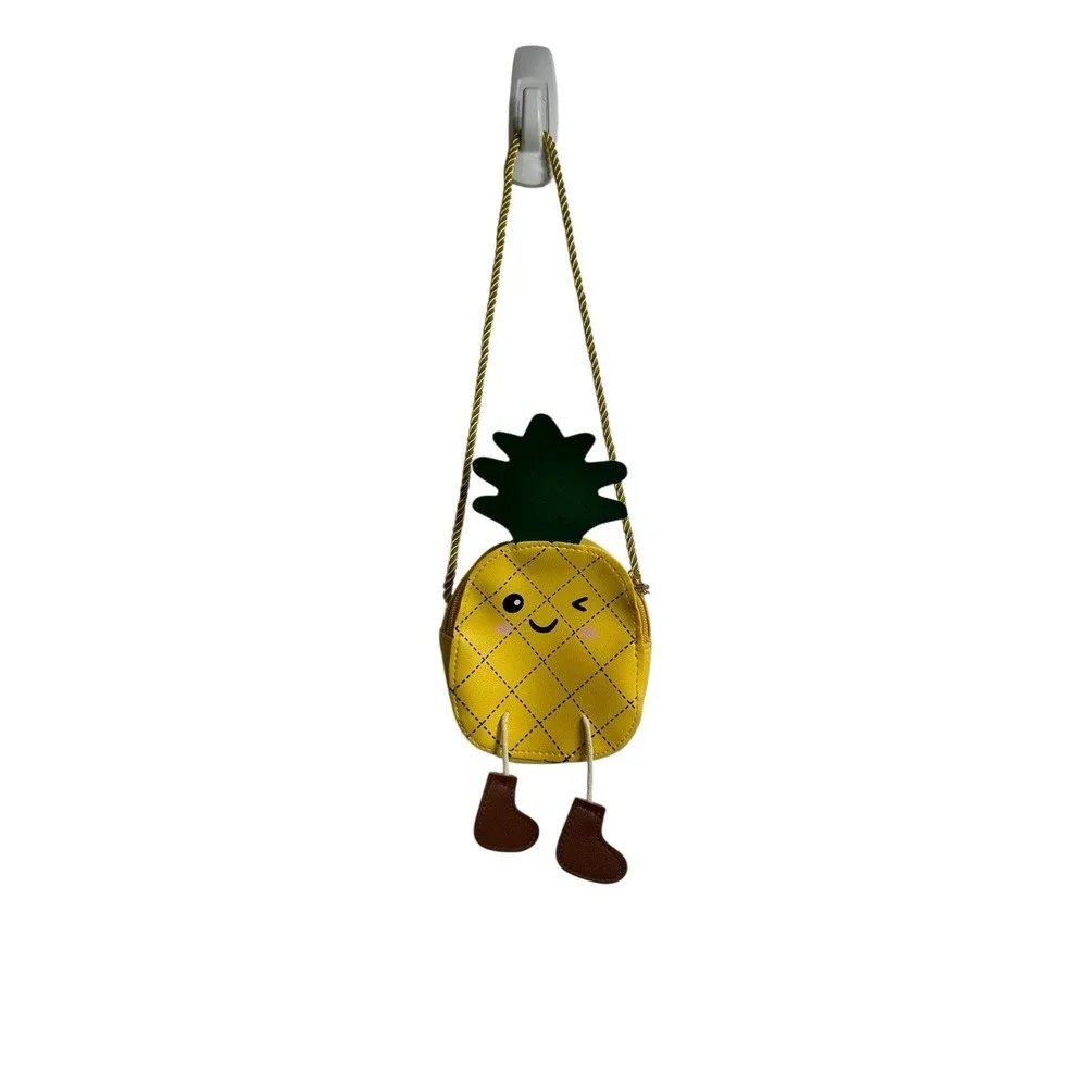 NEW novelty‎ small pineapple girls kids crossbody bag purse